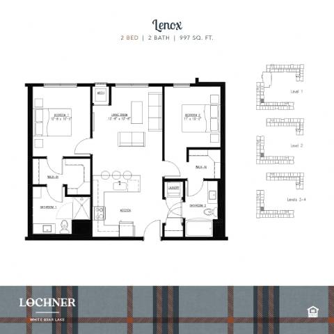 2Bed 2Bath at Lochner Apartments, MN, 55110
