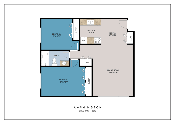 2Bed 1Bath at Point of America Apartments, MN, 55443