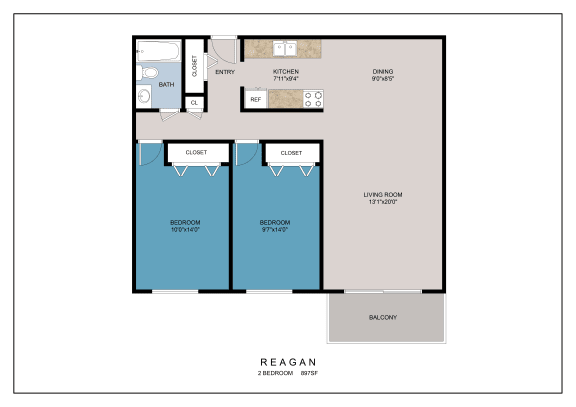 2Bed 1Bath-A at Point of America Apartments,Brooklyn Park, Minnesota