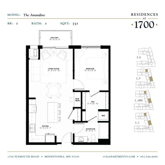 the floor plan of the apartment