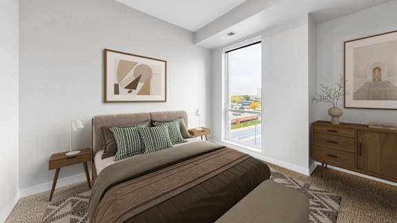 Bedroom With Closet at The Rosalyn | Affordable 55+ Apartments in Bloomington, Bloominton, MN 55420