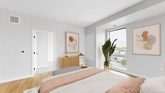Well Lite Bedroom at The Rosalyn | Affordable 55+ Apartments in Bloomington, Minnesota
