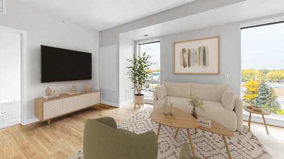 Living Room Interior at The Rosalyn | Affordable 55+ Apartments in Bloomington, Bloominton Minnesota