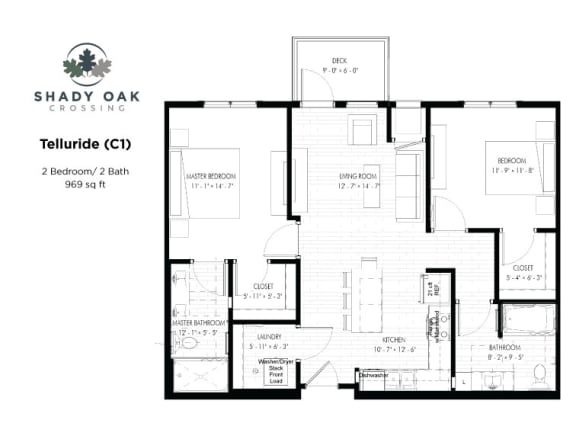 Telluride - C1 Floor Plan at Shady Oak Crossing, Minnetonka, MN, 55343