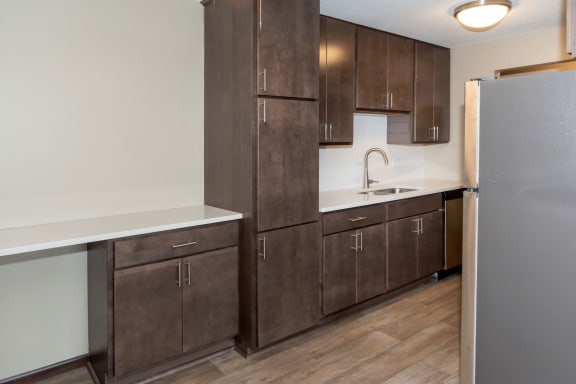 a kitchen in a 555 waverly unit