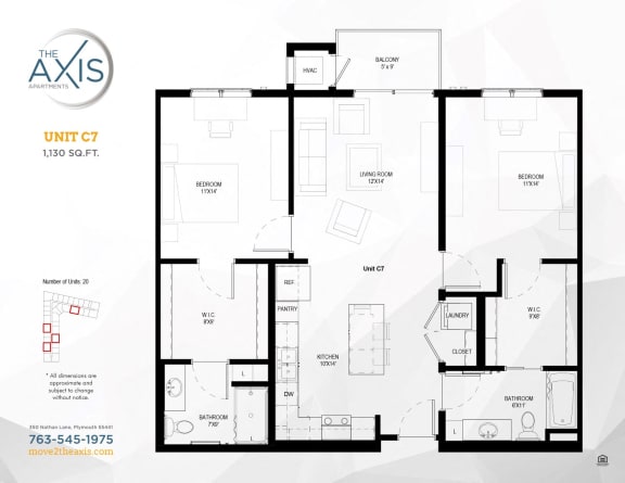 Unit C7 Floorplan at The Axis
