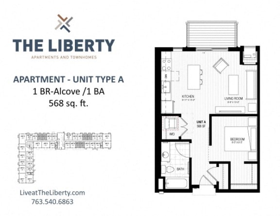 A Floor plan at The Liberty Apartments &amp; Townhomes, Golden Valley, MN 55427