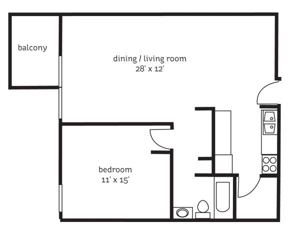 The Highland Floor Plan at The Tarnhill, Bloomington, 55437