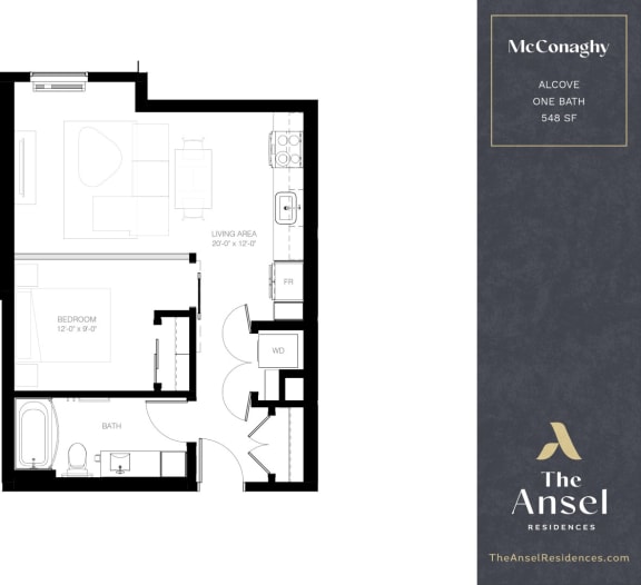 Alcove McConaghy Floor Plan at The Ansel Residences, Vadnais Heights, MN, 55126