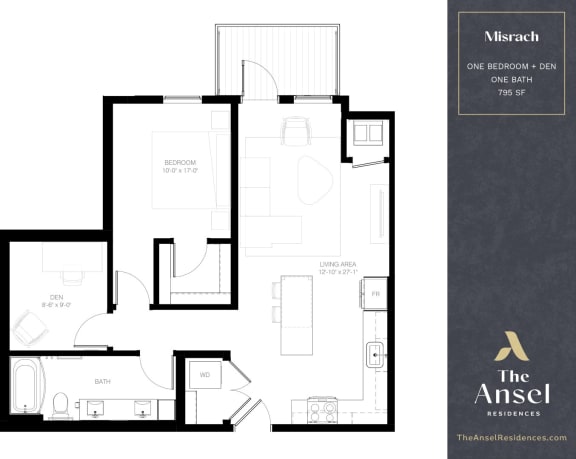 Plus Den Misrach Floor Plan at The Ansel Residences, Minnesota