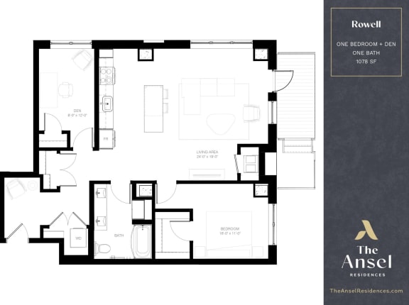 Plus Den Rowell Floor Plan at The Ansel Residences, Minnesota