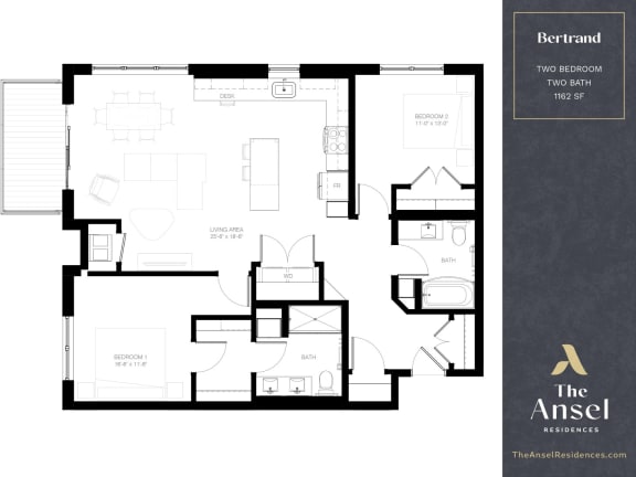 Bertrand Floor Plan at The Ansel Residences, Vadnais Heights, MN, 55126