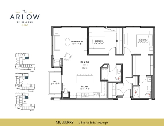Mulberry Floor Plan at The Arlow on Kellogg, St Paul, MN