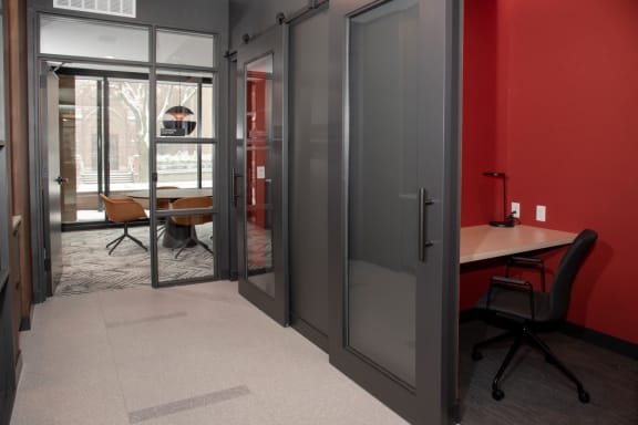business center at The Hill Apartments, Saint Paul, 55102