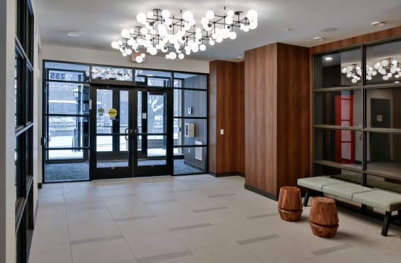 Spacious Lobby at The Hill Apartments, Saint Paul
