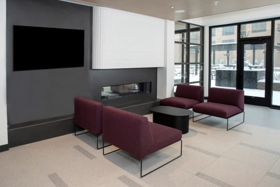 Lobby Sitting Area at The Hill Apartments, Saint Paul, Minnesota
