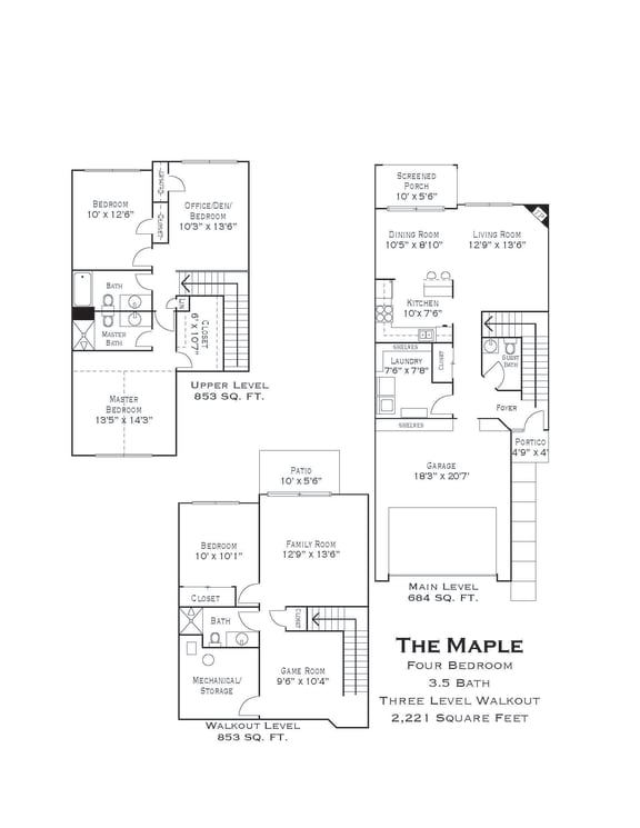the maple floor plan layout