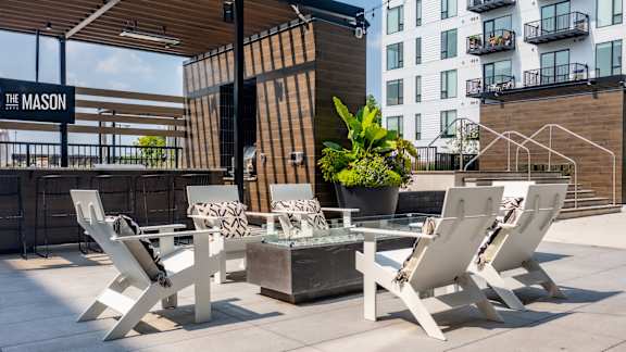 Firepit Patio In Courtyard at The Mason, St. Paul