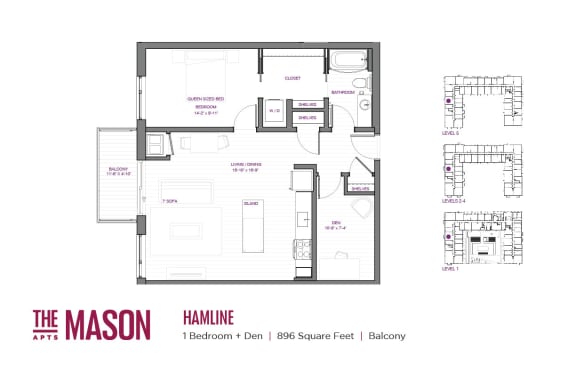 Hamline Floor Plan at The Mason, St. Paul, MN
