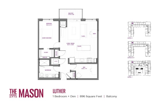 Luther Floor Plan at The Mason, St. Paul, MN