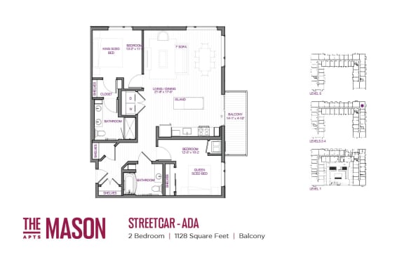 Streetcar ADA Floor Plan at The Mason, Minnesota