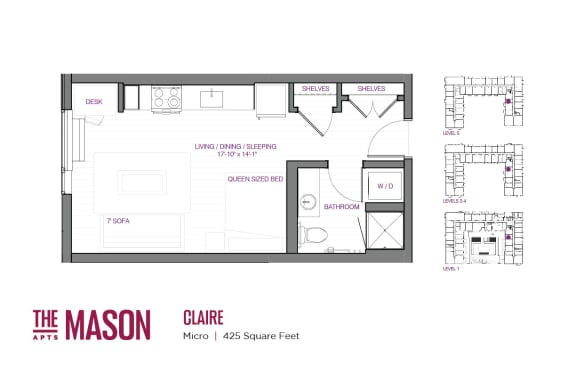 Claire Floor Plan at The Mason, St. Paul, MN