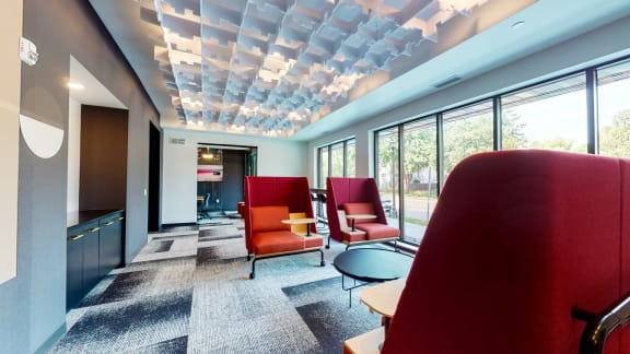 Posh Lounge Area In Clubhouse Is Perfect For Meeting Up With Friends at The Mason, St. Paul, 55114