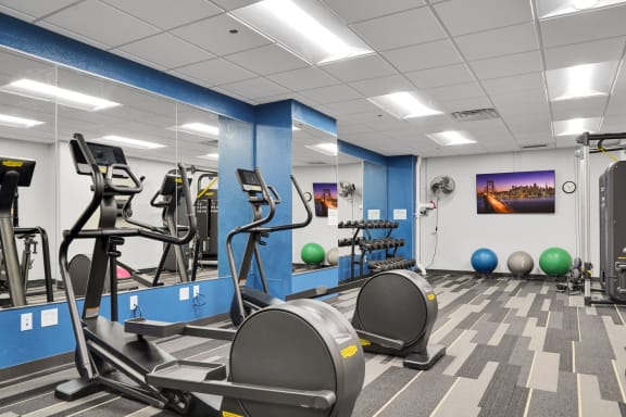 Fully Equipped Fitness Center at The Original at West Lake Quarter, Minneapolis, MN