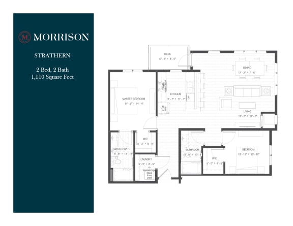 Strathern two bedroom floor plan at The Morrison Apartments in Rosemount, MN