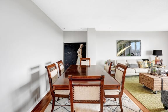 Dining Area With Living Room at The Original at West Lake Quarter, Minneapolis