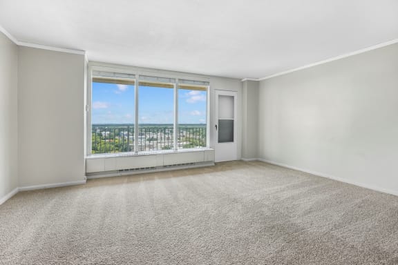 Carpeted Living Area at The Original at West Lake Quarter, Minneapolis