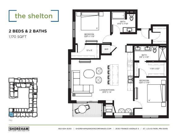 Floor Plan  the floor plan of 2 bedrooms  2 baths