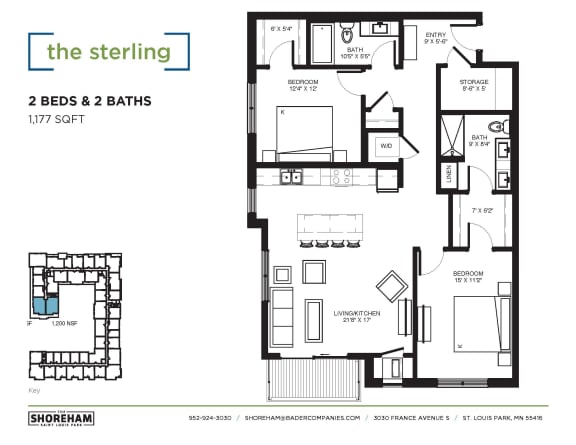 Floor Plan  the floor plan of 2 beds  2 baths