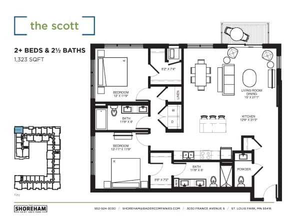 Floor Plan  the floor plan of the loft
