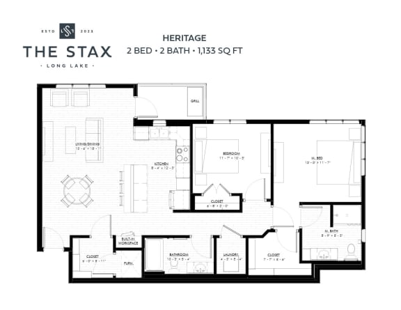 2 Bedroom Floor Plan Names Heritage at The Stax of Long Lake in Long Lake, MN