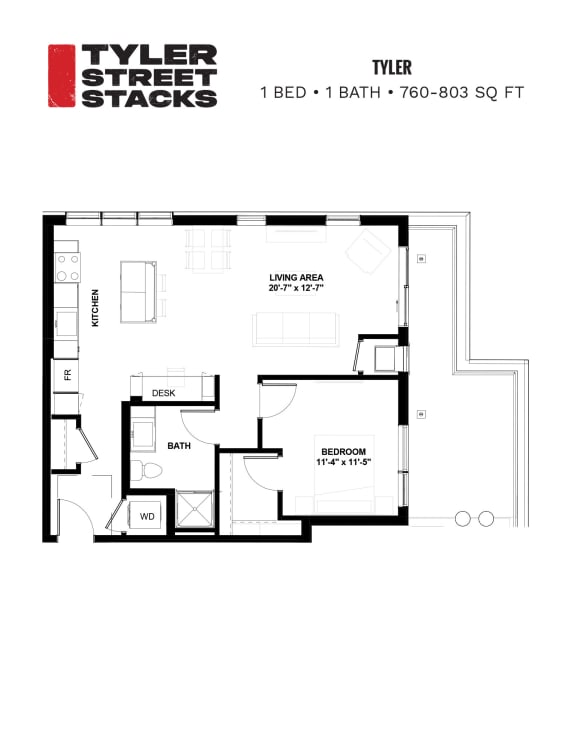 Taylor Floor Plan at Tyler Street Stacks, Minneapolis, MN