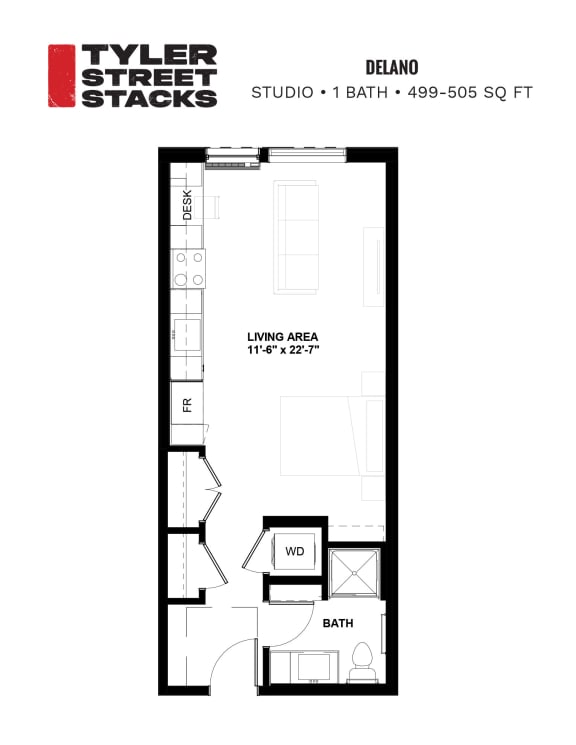 Delano Floor Plan at Tyler Street Stacks, Minneapolis, MN 55413
