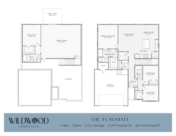A floor plan for a home with a living room, dining room, and kitchen.