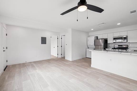 Kitchen and Living area at Ocean Villas Apartments, Oxnard