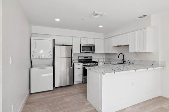 Well equipped Kitchen at Ocean Villas Apartments, Oxnard, California