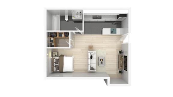 Studio Floor Plan Studio Floor Plan at Skyline Heights LLC, Daly City