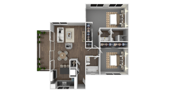 2 Bed 2 Bath Floor Plan at The Pier at Sausalito, Sausalito, CA