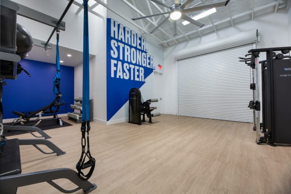 Fitness Center With Updated Equipment at The Resort at Encinitas Luxury Apartment Homes, California, 92024