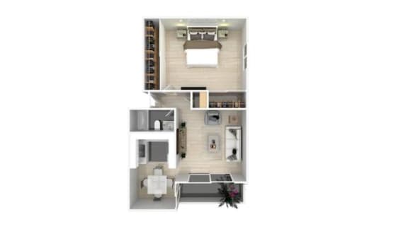 Floor Plan  3d rendering of a 3 bedroom floor plan with an open living at Danville Park, California, 94526