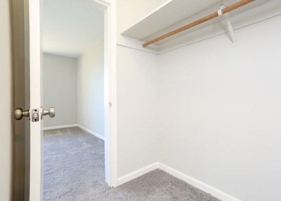 an empty room with a closet and a door to a bathroom at Element LLC, Sunnyvale, CA, 94086