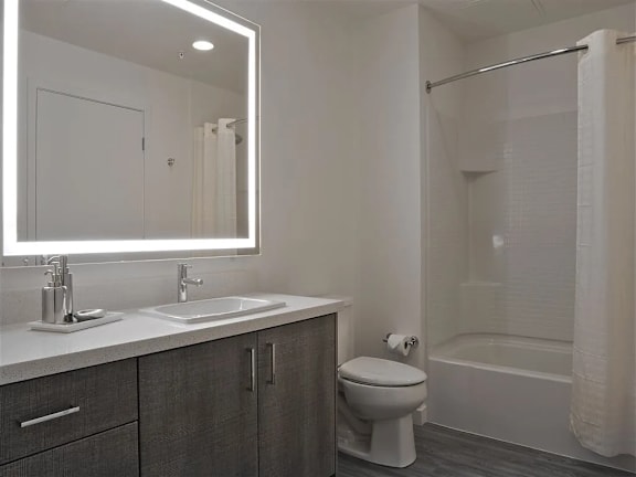 Modern Bathroom at Catalyst Mountain View, Mountain View California