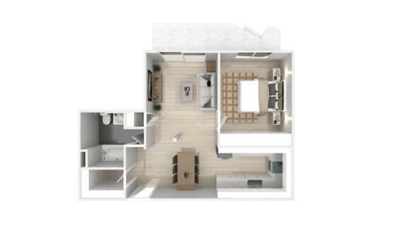 One Bedroom  One Bathroom639sq_Floorplan at Citra Apartments LLC, San Diego, CA, 92107