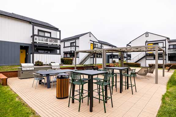 Spacious Patio With Sitting Arrangements with BBQ at The Gates at the Marina Apartments, Marina, CA, California, 93933