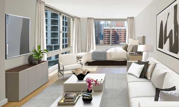 Living Room at MARC Apartments, New York, NY