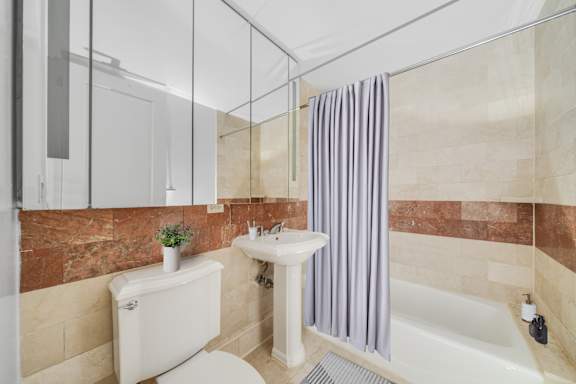 Primary Bathroom at MARC Apartments, New York